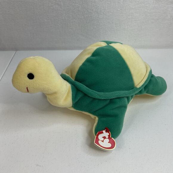 Ty Pillow Pal Snap Turtle Stuffed Plush Green Yellow Vintage 1996 Retired - Picture 2 of 10